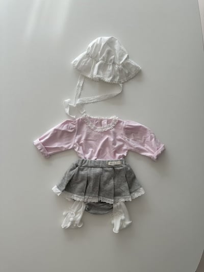 Bloom.b06｜(0m-7y) 春日蕾絲花邊領上衣2