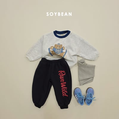 Soybean33｜(75cm-118cm) 英字印花休閒束口褲11