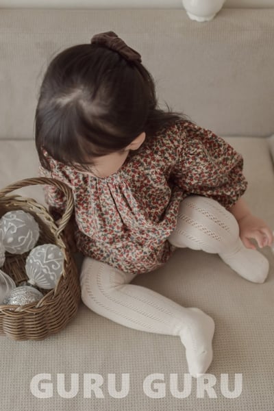 GURU GURU25｜(6m-24m) 2色滿版碎花包屁衣20
