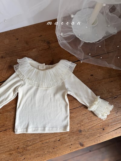 Marron08｜(1y-6y) 層次花瓣領袖上衣3