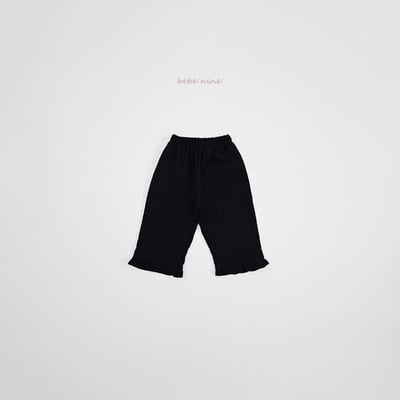 bebe nine34  (65-115) 3色荷葉邊寬版長褲17