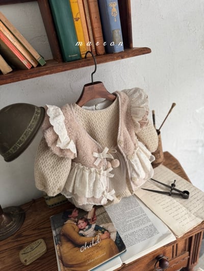 Marron 11｜(1y-6y) 刷毛蕾絲荷葉邊背心14