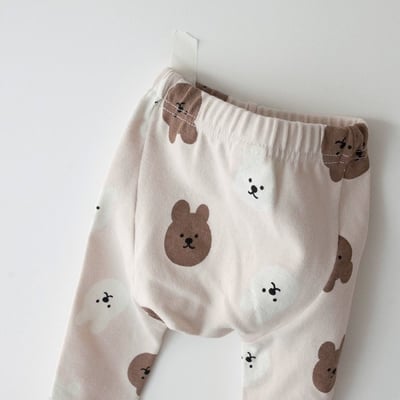 LEMONADE46｜(55cm-85cm) 2色小熊包屁衣長褲含帽子23