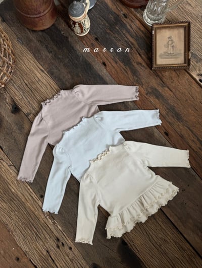 Marron 04｜(1y-6y) 荷葉裙擺捲邊上衣11