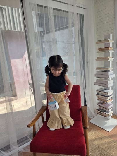 Color14｜(75-115cm) 荷葉喇叭長褲3