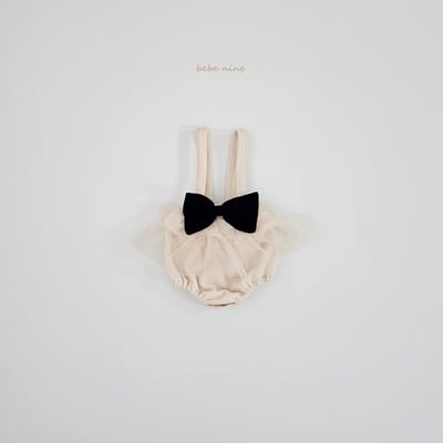 bebe nine53 (65cm-85cm) 3色蝴蝶結薄紗吊帶包屁裙8