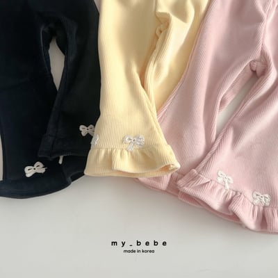 my_bebe15｜(-12m-7y) 絲絨蝴蝶結喇叭褲17