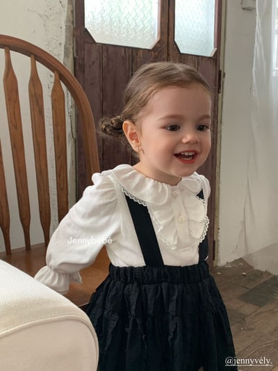 JE554｜(73-100cm) 宮廷風花邊領上衣/包屁衣25