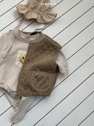 Bebe holic20｜(6m-18m) 菱格紋口袋背心13