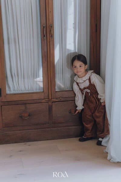 ROA20｜(80cm-120cm) 2色氣質絨毛連身吊帶褲8