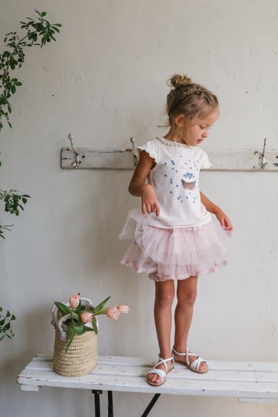 FLO24｜(75-140) 蛋糕荷葉邊上衣9