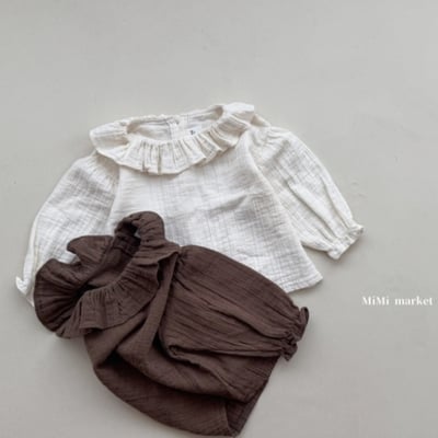 mimi market19 (65-85cm)  荷葉領上衣2