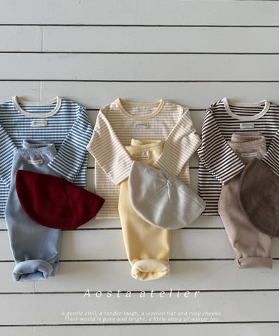 AOSTA45｜(6m-5y) 素面內刷毛合身褲18