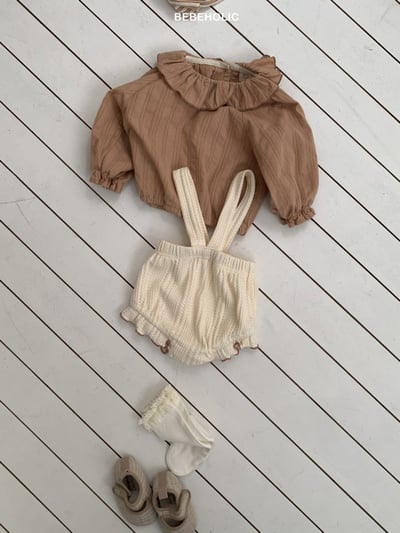 Bebe holic48｜(3m-18m) 壓紋吊帶滾邊包屁褲11