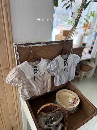 Marron19｜(1y-6y) 蕾絲蘋果襯衫5