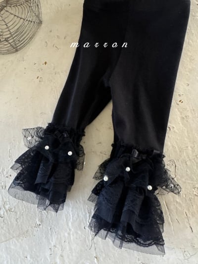 Marron51｜(1y-6y) 蕾絲喇叭緊身褲13