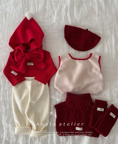 AOSTA66｜(6m-5y) 毛球連帽圍巾19