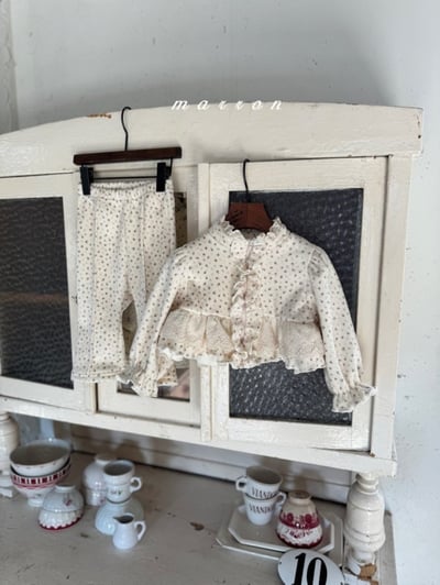 Marron 16｜(1y-6y) 磨毛荷葉花邊拉鍊外套6