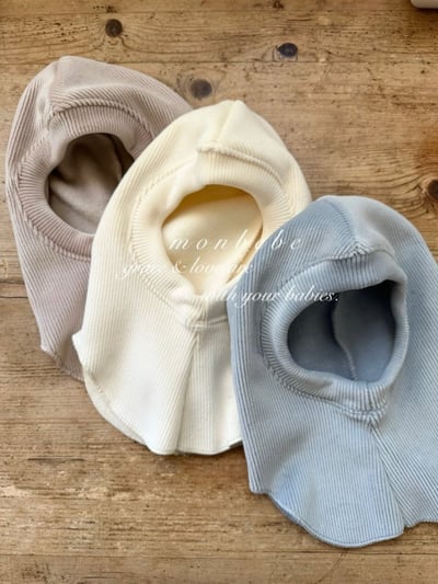 MONBEBE36｜(3m-24m) 簡約絲絨頭套1