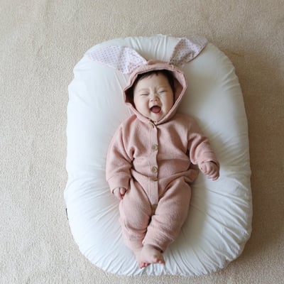 LEMONADE08｜(55cm-85cm) 3色小兔連帽連身衣2