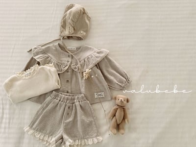 Valubebe83｜(65-80) 蕾絲刺繡綁帶帽6