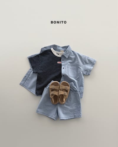 Bonito08｜(75cm-125cm) 2色口袋縫線亞麻套裝8