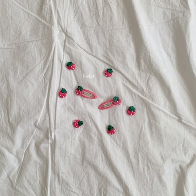 Fondue 43｜(Free)  針織草莓髮夾9