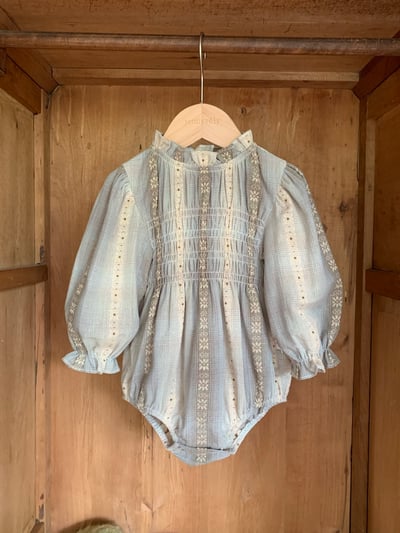 JE623｜(66cm-90cm) 復古立領花邊包屁衣16