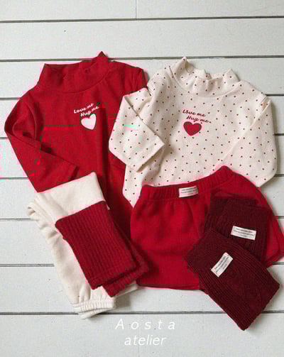 AOSTA23｜(6m-5y) 中領愛心印花上衣14