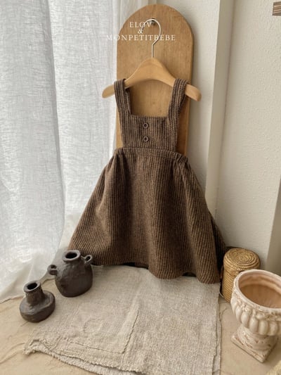 Monpetitbebe09｜(70cm-110cm) 復古吊帶洋裝1