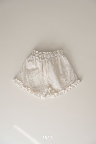 ROA30｜(6m-18m) 2色花邊緞帶短褲5