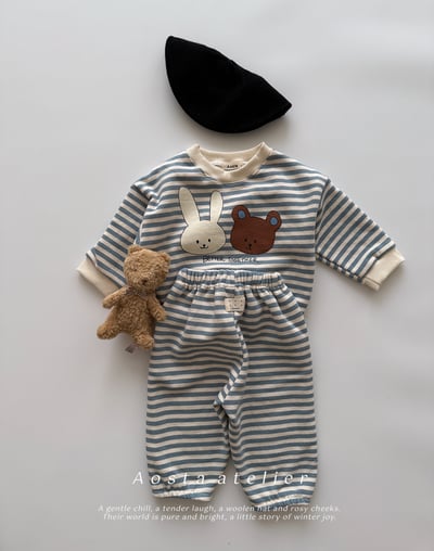 AOSTA07｜(6m-5y) 燈小熊小兔休閒上衣10