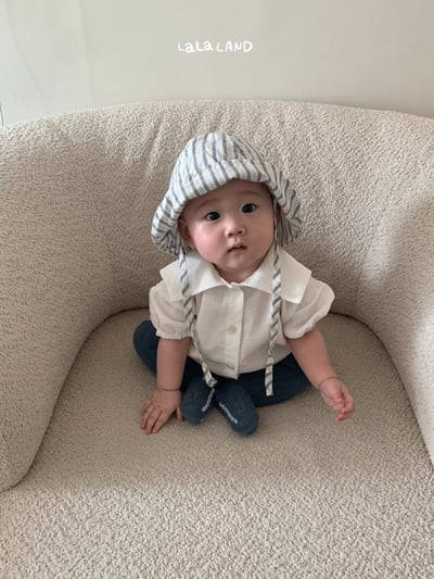 lala land26｜(3m-18m) 2色素面翻領包屁衣6