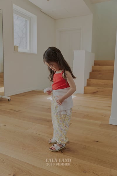 lala land70｜(75-120cm) 2色草莓格紋/碎花縮口褲7