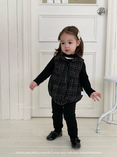 JE 657｜(66-90cm)  格紋翻領娃娃包屁衣18