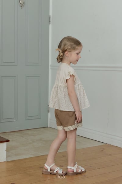 ROA20｜(6m-18m) 2色荷葉袖碎花上衣17