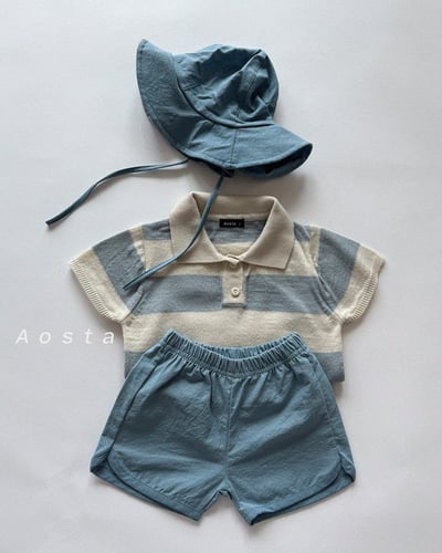 AOSTA31｜(1y-5y) 3款針織領條紋襯衫14