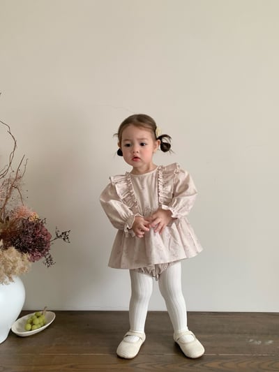 JE619｜(66cm-90cm) 燈芯絨碎花荷葉包屁衣13