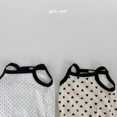 lala land34｜(3m-18m) 2色波點愛心細肩包屁衣16