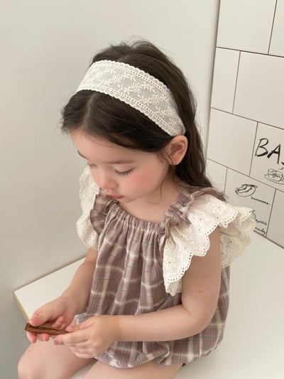 JE33｜(66-120cm) 格紋飛袖包屁衣/洋裝7