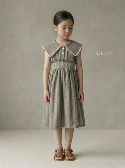 Mon petit10｜(73-118m) 抓皺壓花吊帶裙14