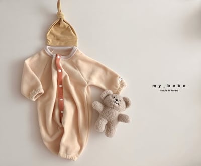 my_bebe23｜(-6m-12m-) 撞色排釦連身衣4