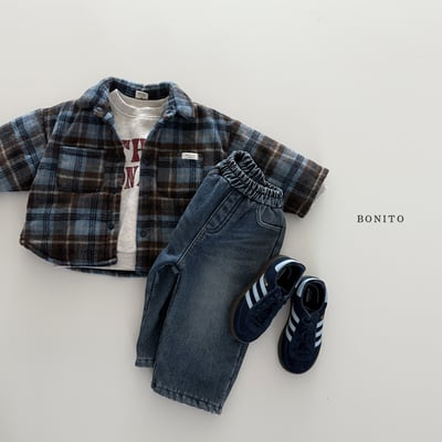 Bonito10｜(75cm-125cm) 法蘭絨格紋襯衫4