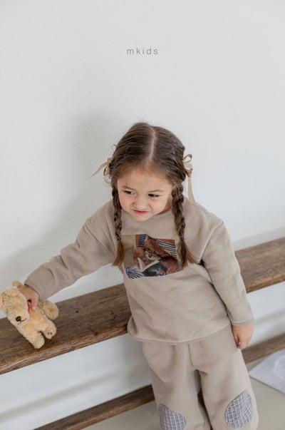 M-KIDS40｜(65-115cm) 2色美國小熊印花休閒上衣14