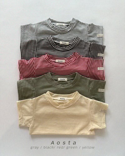 AOSTA13｜(6m-5y) 5款圓領條紋上衣2