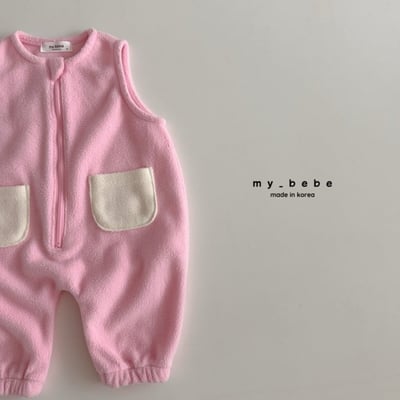my_bebe31｜(-12m-5y) 內刷毛背心拉鍊連身褲5