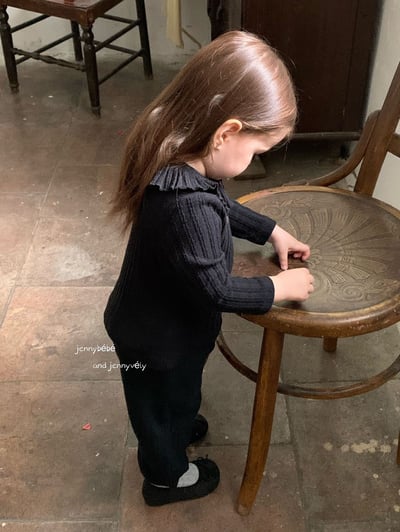 JE572｜(66-90cm) 荷葉領開襟外套/棉紗花邊束口褲16