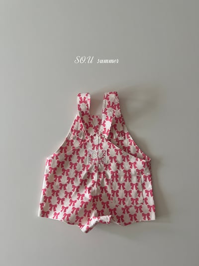 SO.U19｜(6m-4y) 蝴蝶結印花包屁扣吊帶褲14