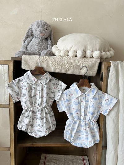 thelala58｜ (0m-18m) 鐵塔印花有領包屁衣4