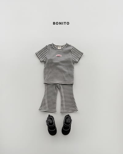 Bonito20｜(75cm-125cm) 2色小標條紋線條套裝3